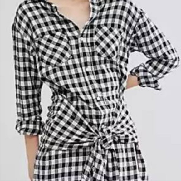 Current/Elliot Twist Shirt Dress - Sherlock Plaid - Picture 2 of 7